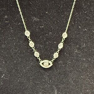 Silver Eye Pendant Necklace - Women's Jewelry